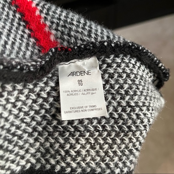 Ardene- Striped Poncho with fringe - Picture 6 of 8